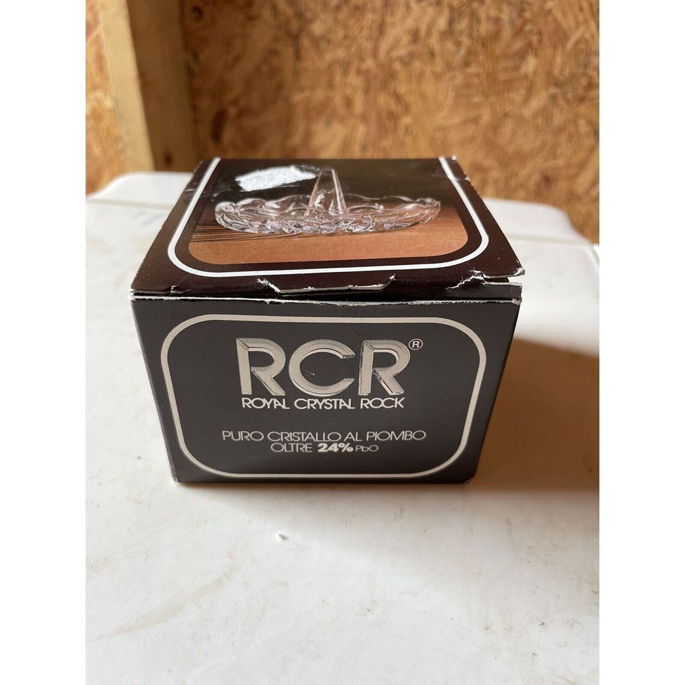 RCR Royal Rock Crystal Round Ring Holder 24% Cristallo Italy